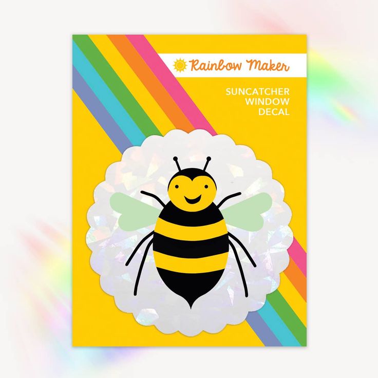 Bumble Bee - Rainbow Maker - Suncatcher Window Sticker