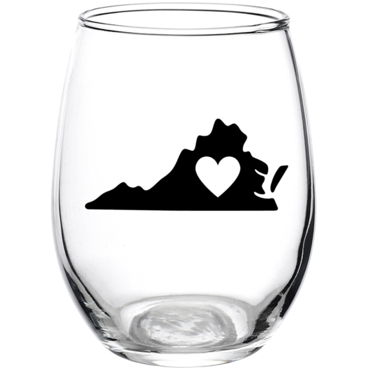 Virginia Love Stemless Wine Glasses