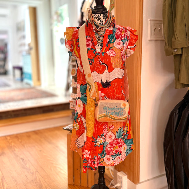 Dolma Dress ~ Red Bird