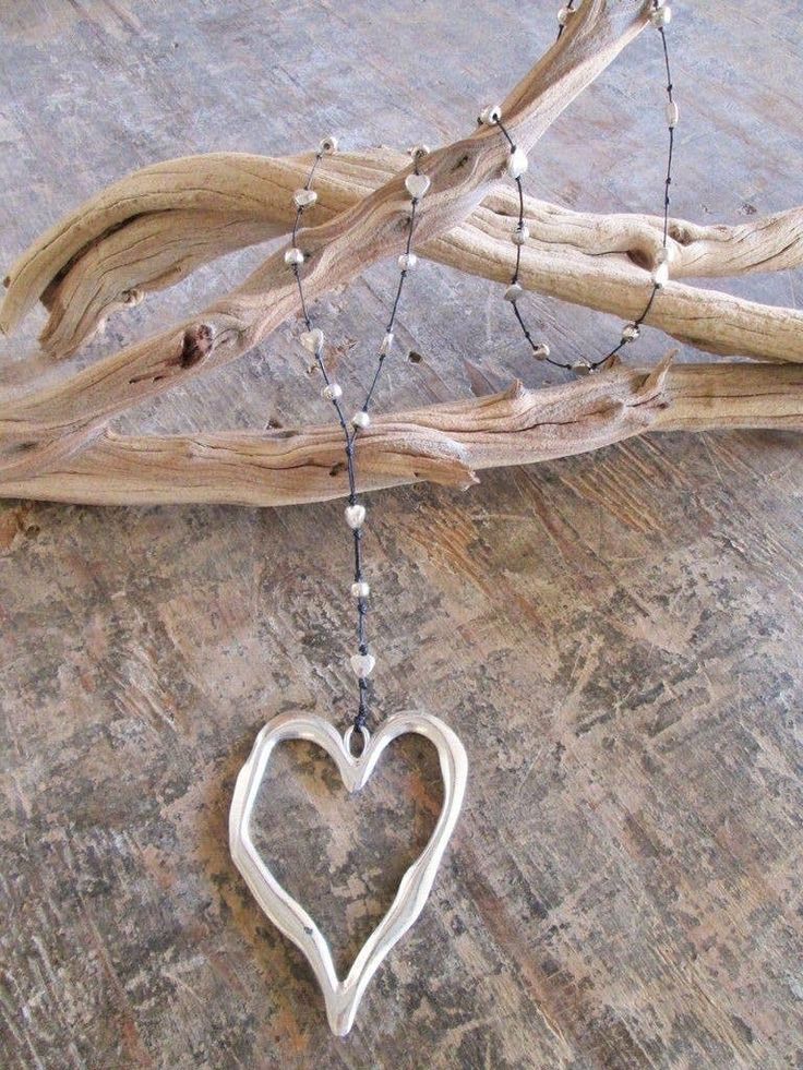 Large Silver Open Heart Necklace