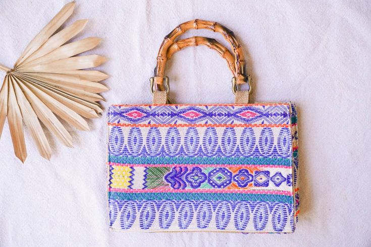 Bali ~ Boho Burlap Evil Eye Bag