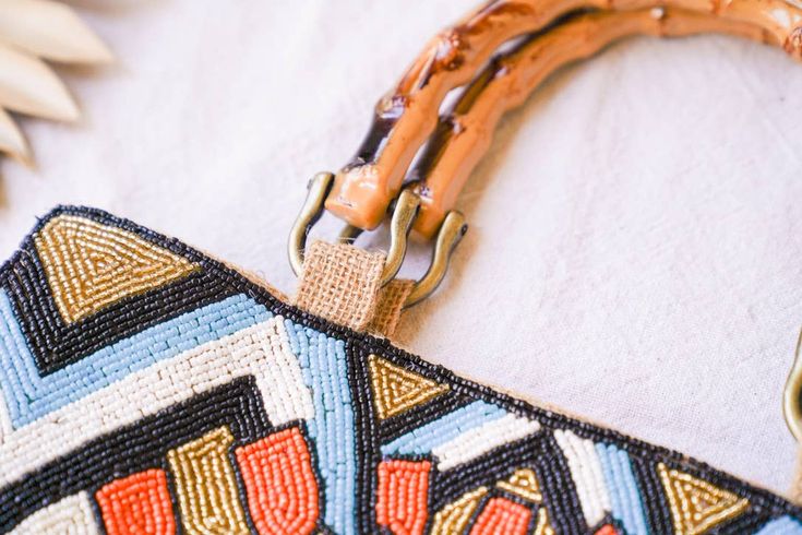 Bali ~ Boho Burlap Evil Eye Bag