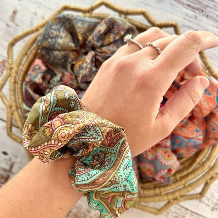 Bamboo Vintage Patchwork Scrunchie