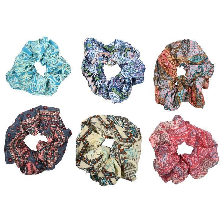 Bamboo Vintage Patchwork Scrunchie