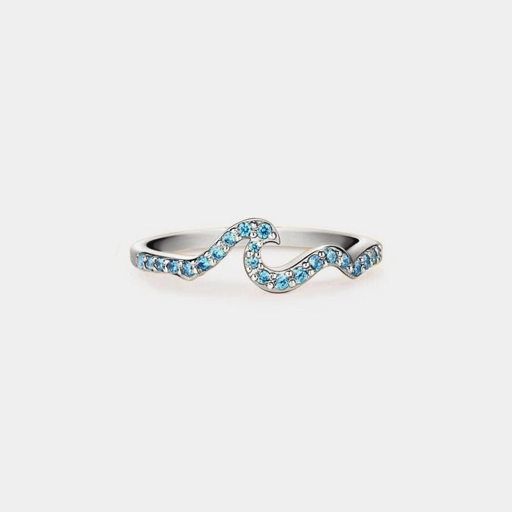 ✨ Sterling Silver Ocean Wave Ring