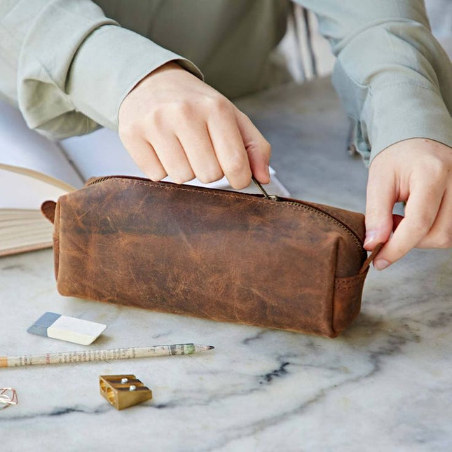 Handmade Buffalo Leather Pencil Case – Fair Trade