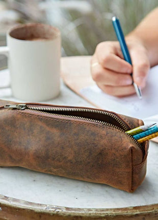Handmade Buffalo Leather Pencil Case – Fair Trade