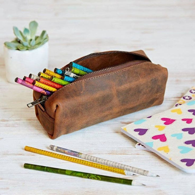 Handmade Buffalo Leather Pencil Case – Fair Trade