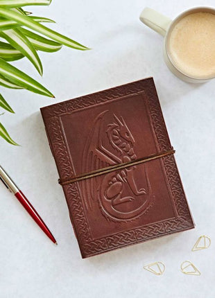 Celtic Dragon Leather Journal – Fair Trade & Recycled Paper