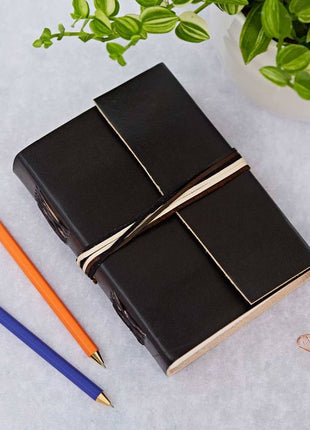 Handmade Fair Trade Leather Journal – Recycled Cotton Paper