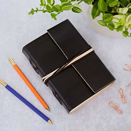 Handmade Fair Trade Leather Journal – Recycled Cotton Paper