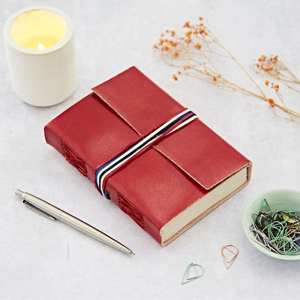 Handmade Fair Trade Leather Journal – Recycled Cotton Paper