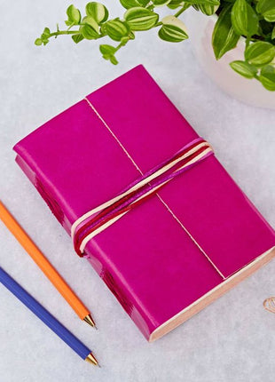 Handmade Fair Trade Leather Journal – Recycled Cotton Paper
