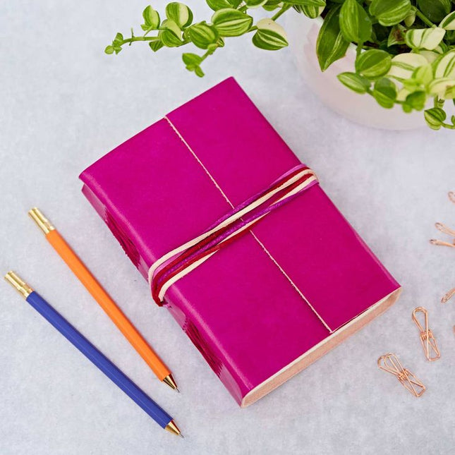 Handmade Fair Trade Leather Journal – Recycled Cotton Paper