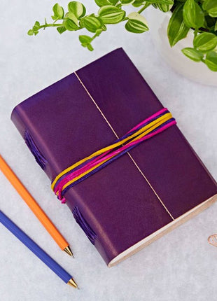 Handmade Fair Trade Leather Journal – Recycled Cotton Paper