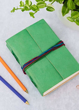 Handmade Fair Trade Leather Journal – Recycled Cotton Paper