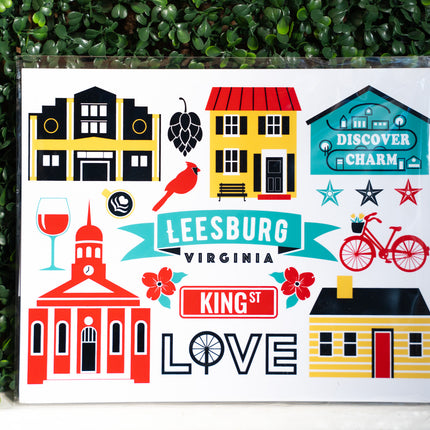 Leesburg, VA Postcards & Magnets – Art by Liz Mullikin