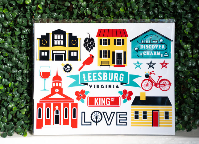 Leesburg, VA Postcards & Magnets – Art by Liz Mullikin