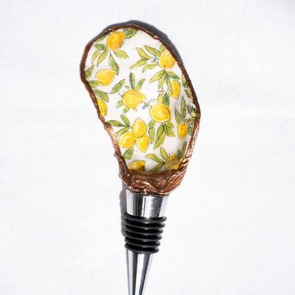Decoupage Oyster Shell Wine Bottle Stopper – The Joyful Penguin