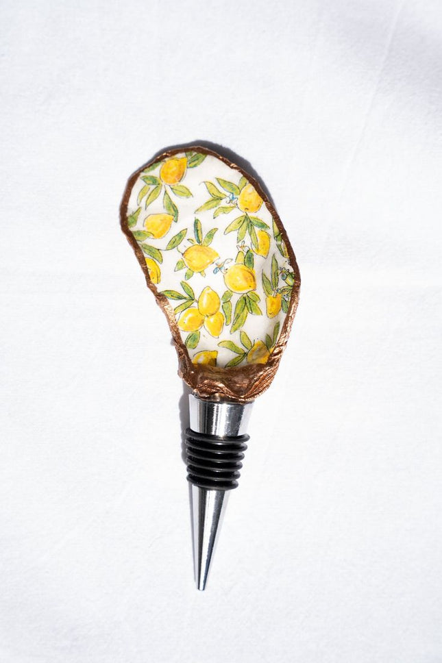 Decoupage Oyster Shell Wine Bottle Stopper – The Joyful Penguin