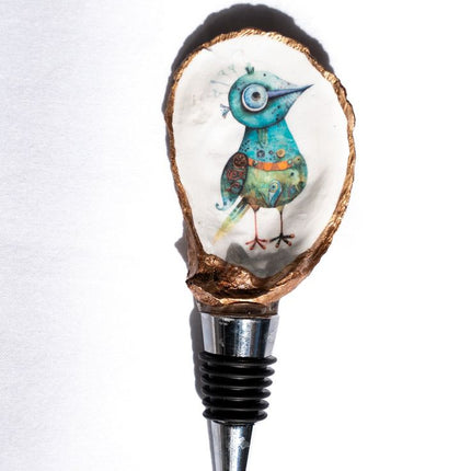 Decoupage Oyster Shell Wine Bottle Stopper – The Joyful Penguin