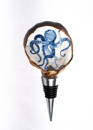Decoupage Oyster Shell Wine Bottle Stopper – The Joyful Penguin