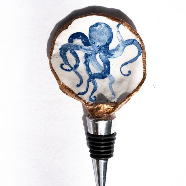 Decoupage Oyster Shell Wine Bottle Stopper – The Joyful Penguin
