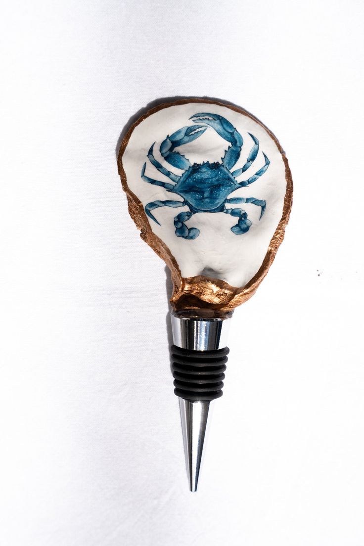 Decoupage Oyster Shell Wine Bottle Stopper – The Joyful Penguin
