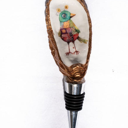 Decoupage Oyster Shell Wine Bottle Stopper – The Joyful Penguin