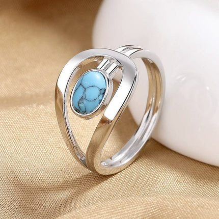 Vintage Teardrop Turquoise Ring | 18k Gold