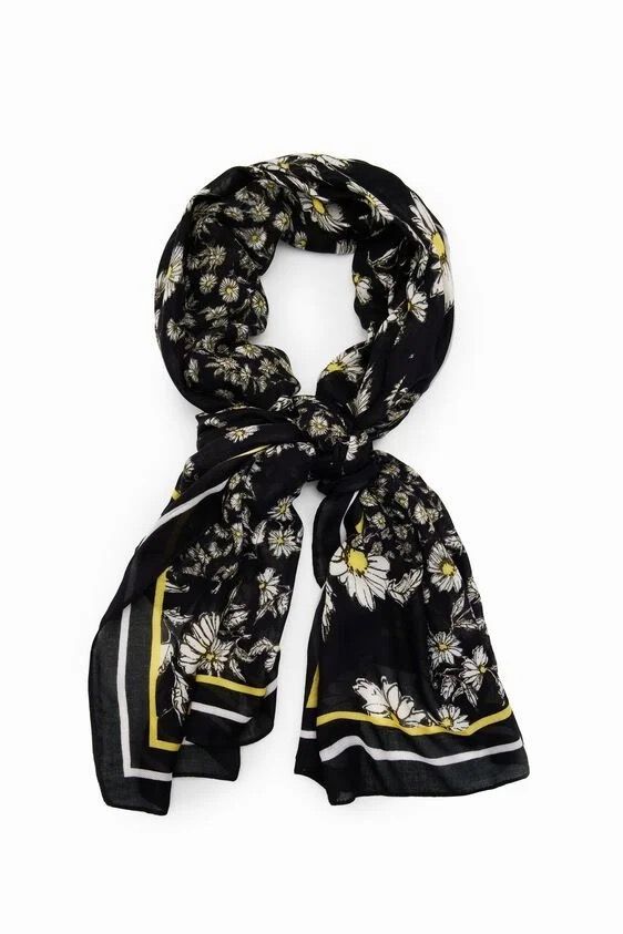 Desigual Black & White Scarf