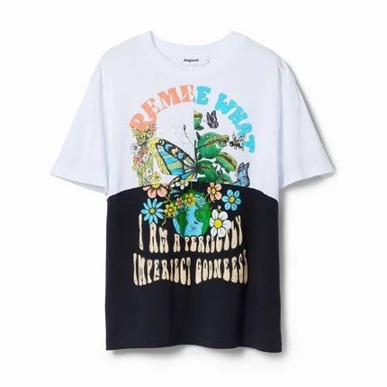 Desigual ~ Retro Nature Patchwork T-shirt