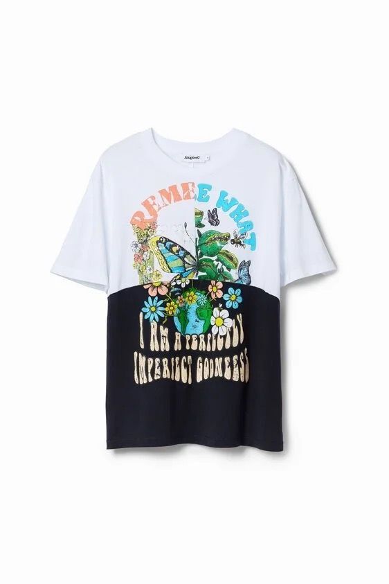 Desigual ~ Retro Nature Patchwork T-shirt