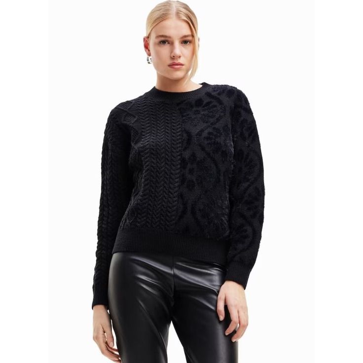 Desigual ~ Black Sweater