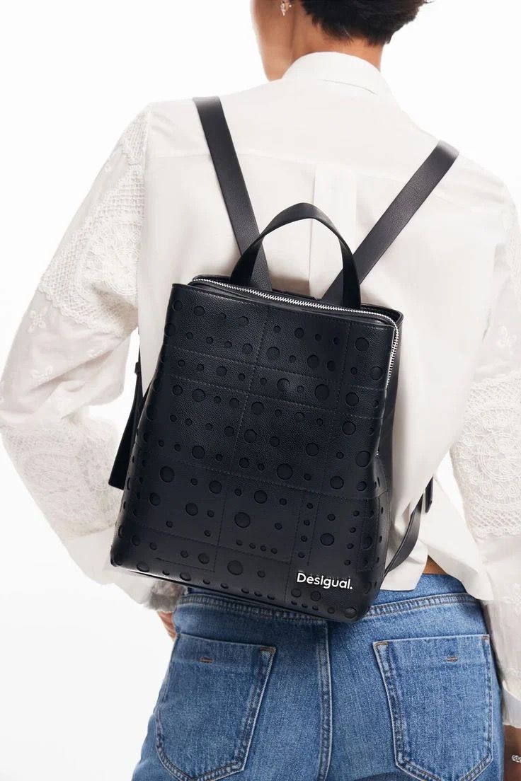 Desigual ~ Circles Faux Leather Backpack