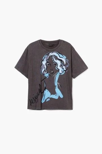 Desigual ~ Face Illustration T-shirt