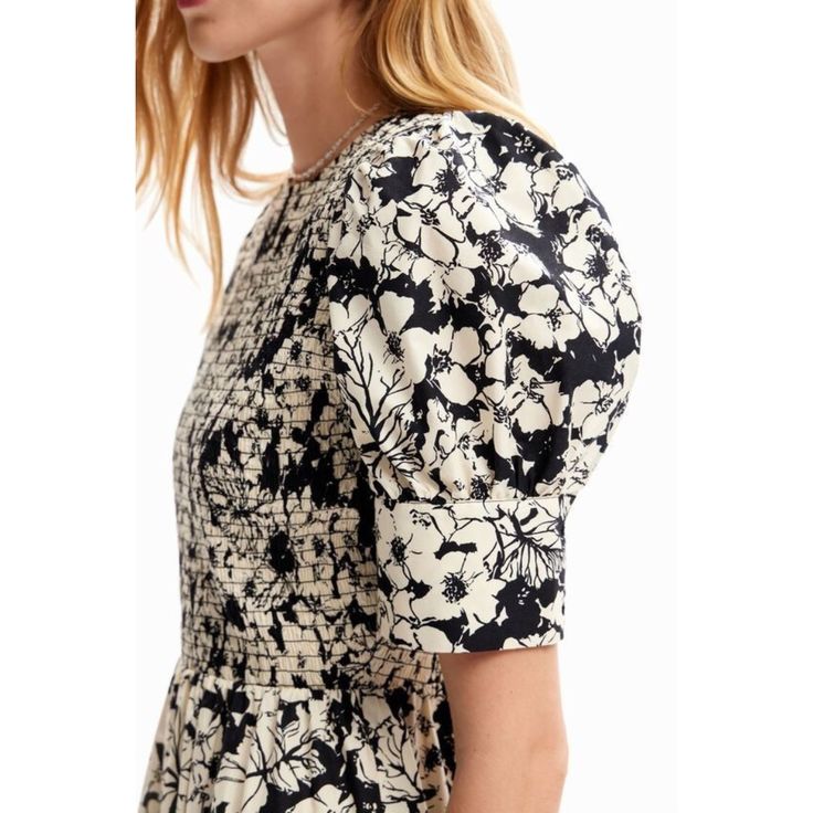 Desigual ~ Floral Print Midi Dress