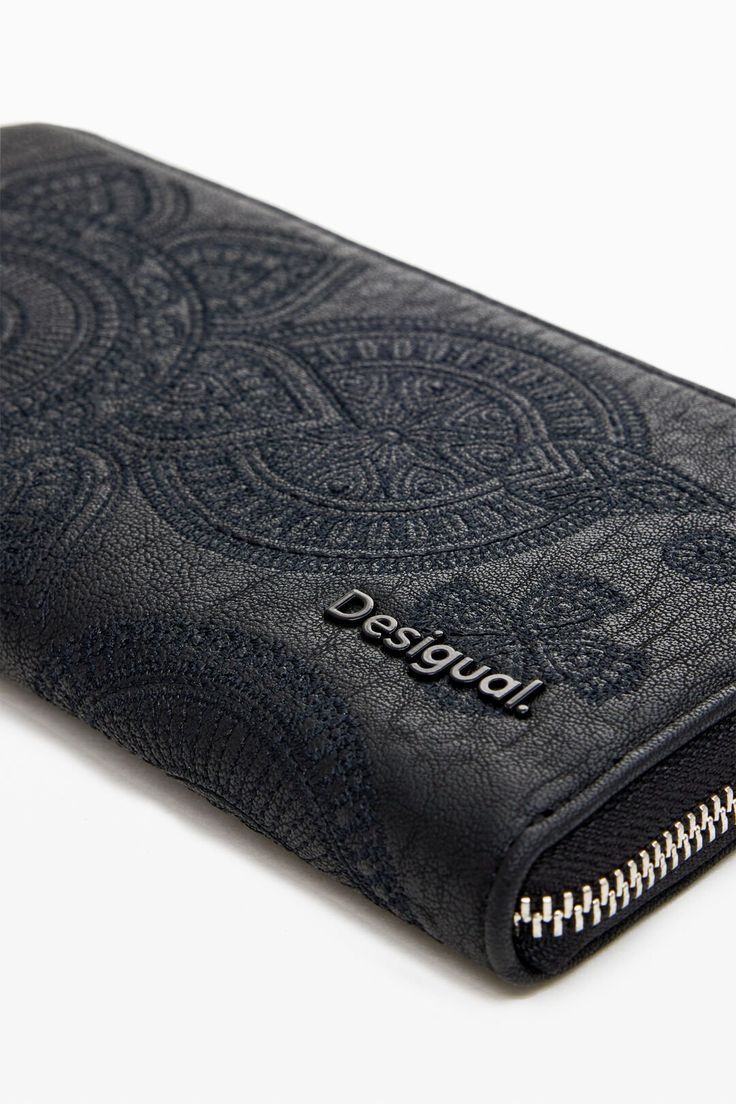 Desigual ~ Large Wallet with Floral Embroidery