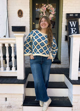 Desigual ~ Multicolor Crochet Sweater