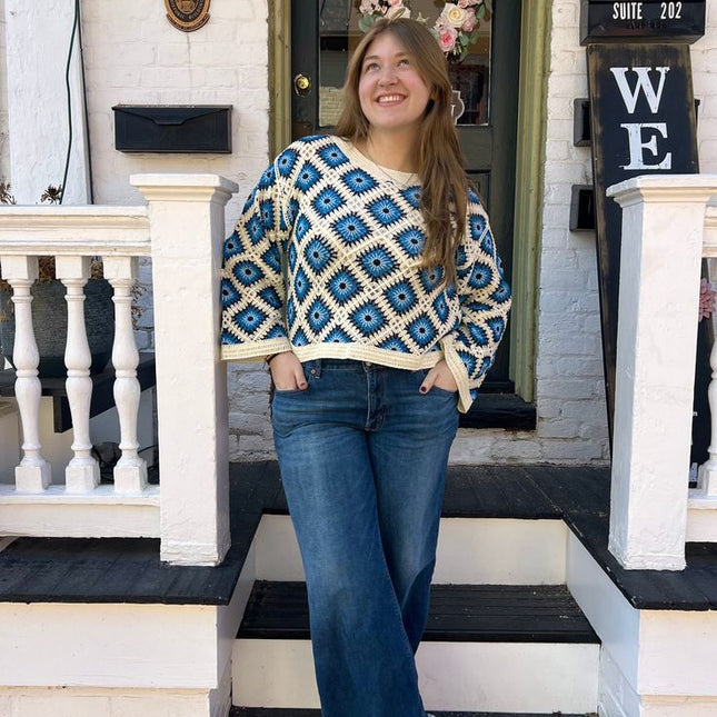 Desigual ~ Multicolor Crochet Sweater