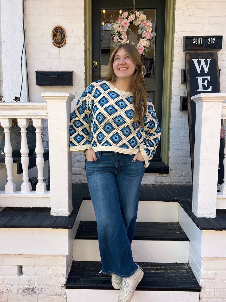 Desigual ~ Multicolor Crochet Sweater