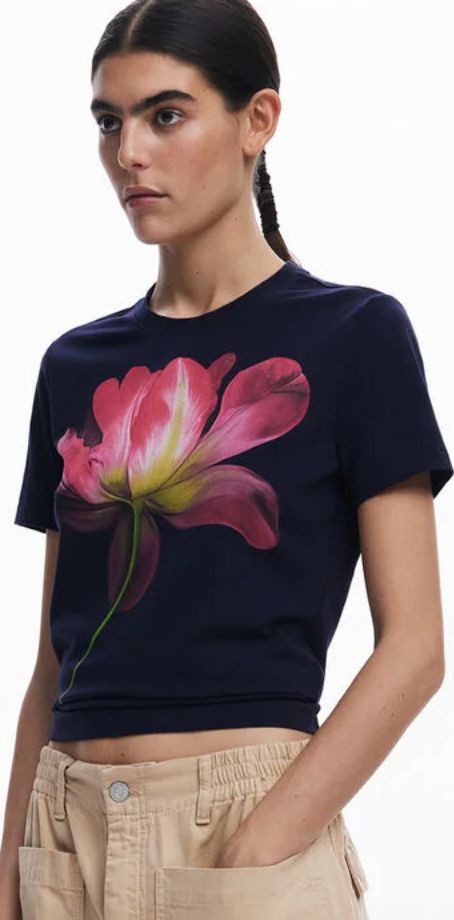 Desigual ~ Navy Large Flower Shirt