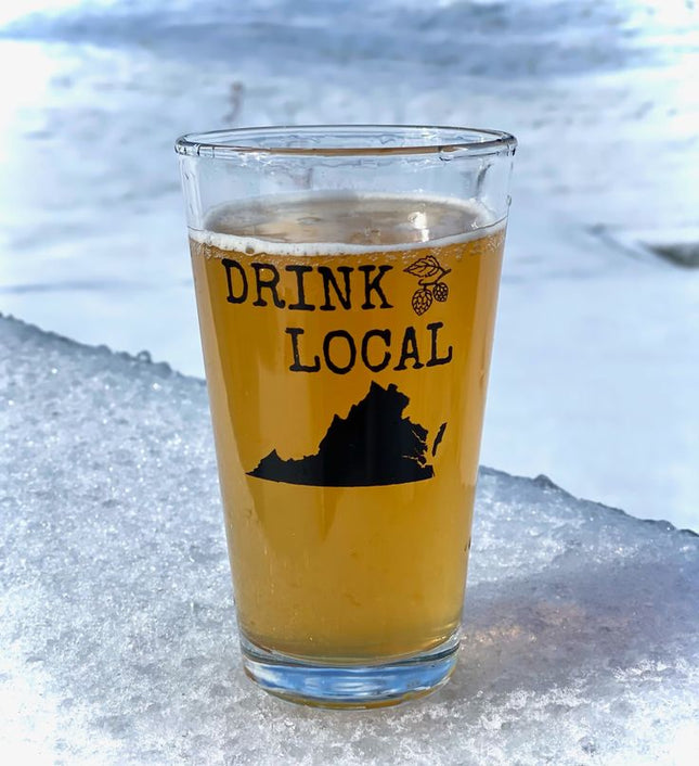 Drink Local Pint Glass