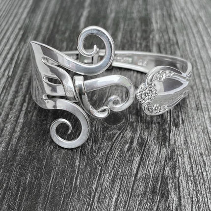 Elegant Fork Bracelets ~ Handcrafted from Vintage Silver
