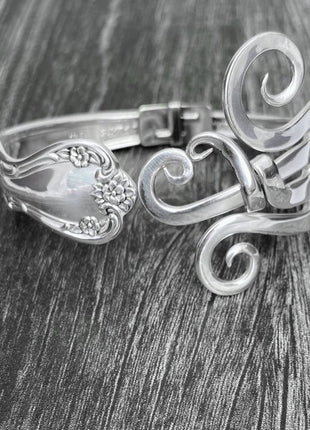 Elegant Fork Bracelets ~ Handcrafted from Vintage Silver