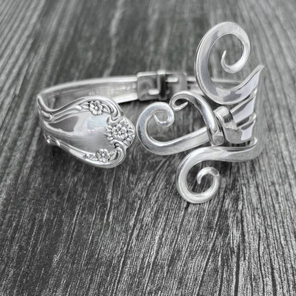 Elegant Fork Bracelets ~ Handcrafted from Vintage Silver