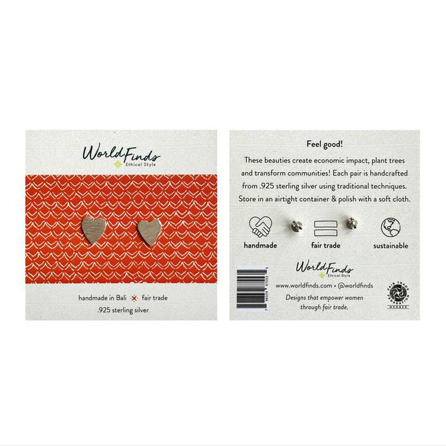 Sterling Heart Earrings