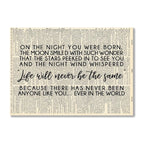 On the Night You Were Born