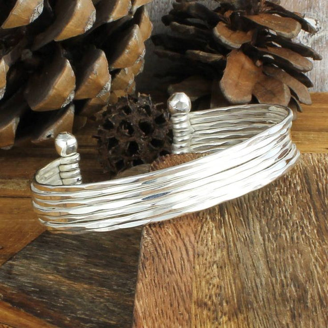 Mixed Metal Hammered Cuff
