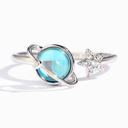 Planet Saturn Ring | Aurora Glass & 18k Gold